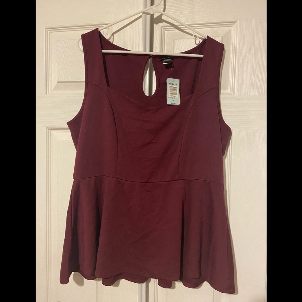 Burgundy top